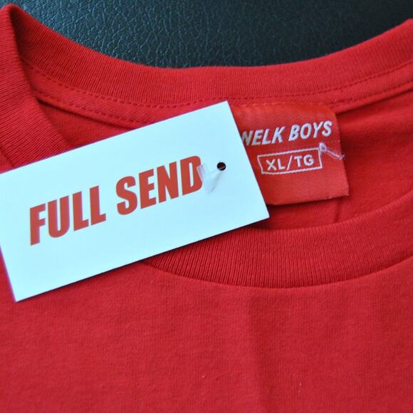 Nelk Boys Full Send "Steve will do it" X-Large Red Short Sleeve Shirt - Picture 3 of 7